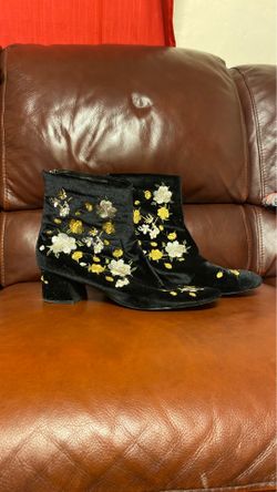 Black Suede Booties, Woman’s Size 11
