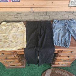 Size 10 Clothes Express Black Pants, St John Shorts, Apostrophe Skirt