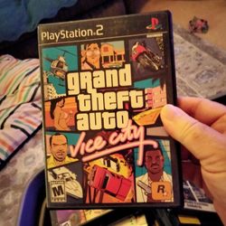 PS2 GRAND THEFT AUTO VICE CITY WITH POSTER!