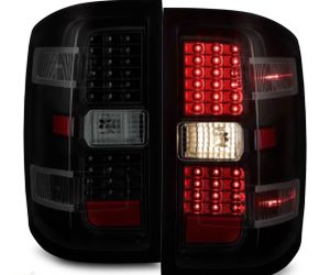 14-18 Chevy Silverado Smoke Black LED Tail Lights