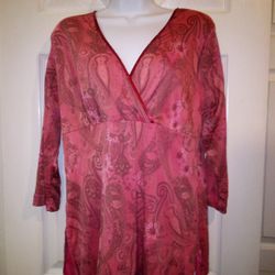 Faded Glory Low Cut Blouse Size XL 