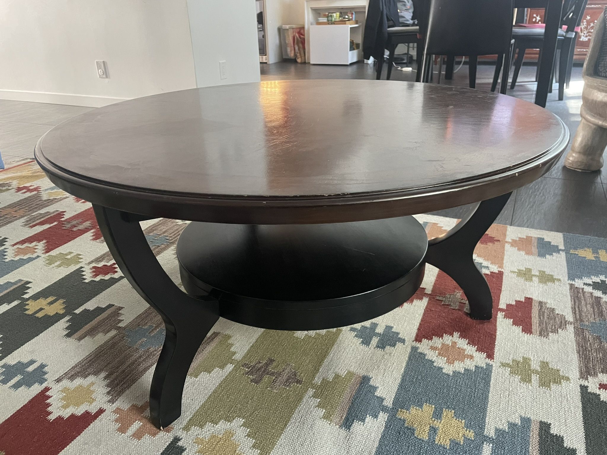 Circular Wooden Coffee Table