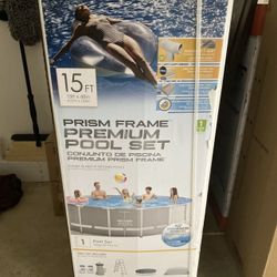 Intex 15ft x 48in Prism Above Ground Swimming Pool Set - Pump, Ladder and Cover