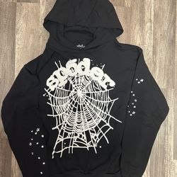 Sp5der Og Web Hoodie Black/white Medium 