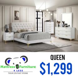Kendall 5-Piece Queen Bedroom Set White