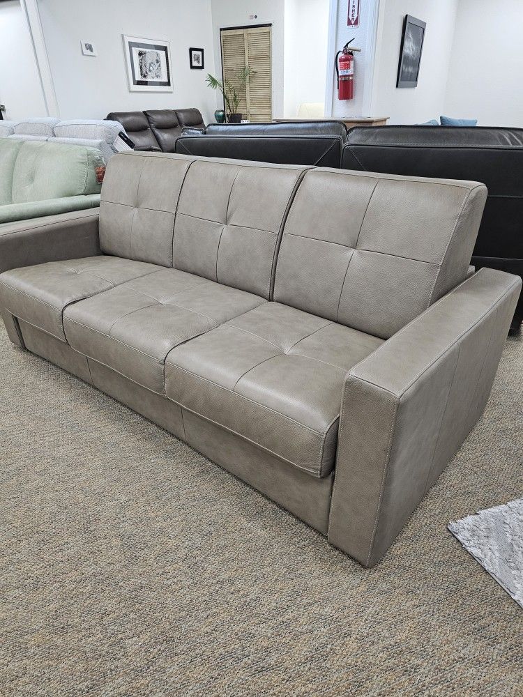 Italian Leather Sofa Sleeper Bed
