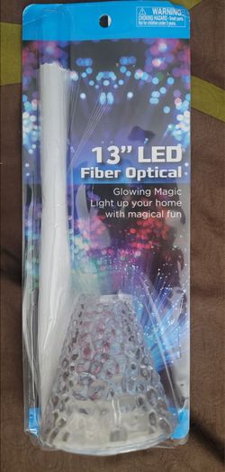 Fiber Optic Lamp - 14 Inch Adjustable Color Changing Mood Light with Illuminated Base