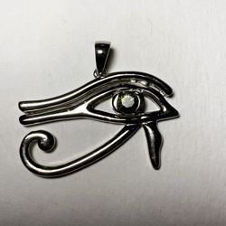 Moldavite Eye Of Rah Pendant 