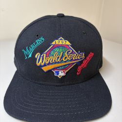 Vintage 1997 Florida Marlins World Series SnapBack Hat New Era