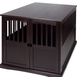 Large Wooden End Table Dog Crates 