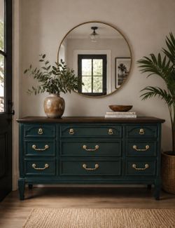 Lush Green Mid-Century Modern Dresser by Dixie
