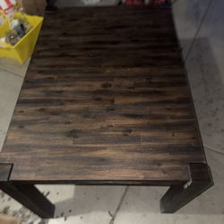 & Modern Dark Wood Dining Table - Beautiful and Sturdy