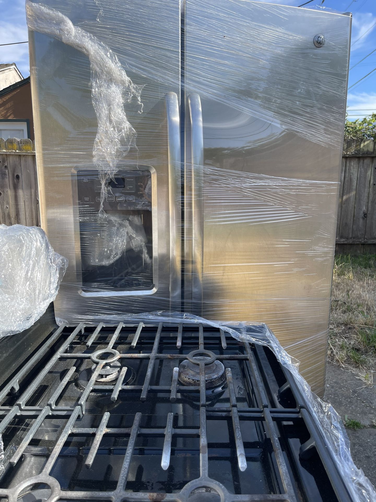 Refrigerator And Maytag Gas Range