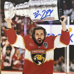 Ryan Lomberg Signed Florida Panthers 8x10 Photo Raising Stanley Cup JSA COA