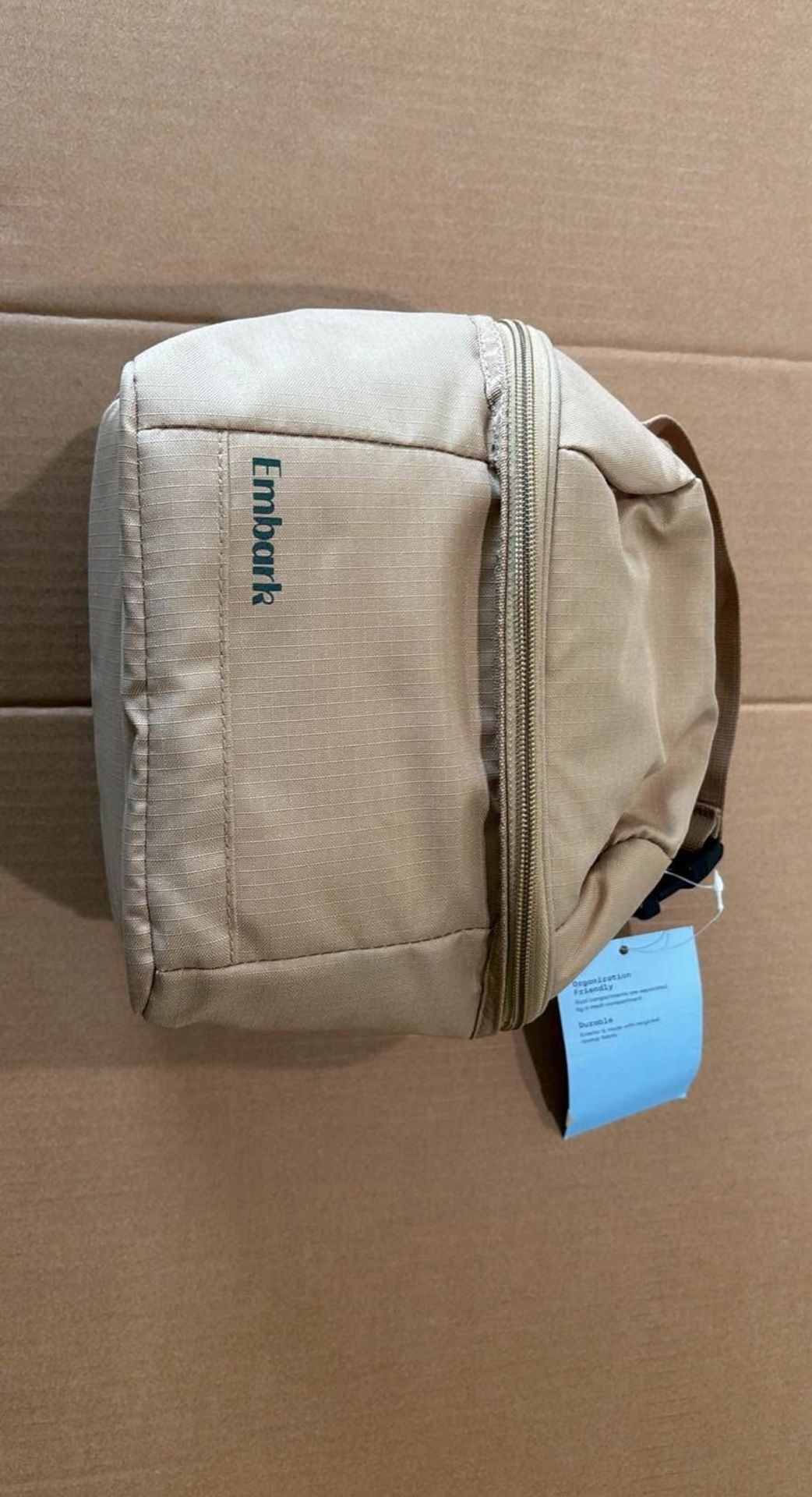 Embark Dual‑Compartment Molded Lunch Bag – Tan | Insulated & Rigid