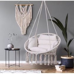 ❤️‍🔥 Hammock chair with macrame hanging swing