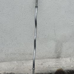 Curl bar and one weight plate 47” long 
