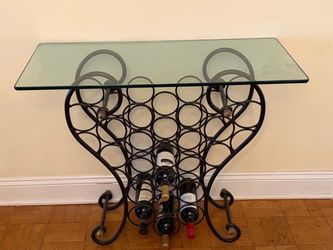 Glass top Server and wine rack