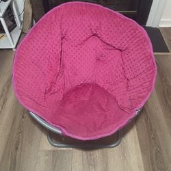 Pink Foldable Medal Frame Chair