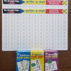 Flash Cards And Reusable Mats Teaching Addition Subtraction Division 