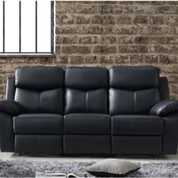 Dandrea 83" Leather Reclining Sofa