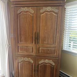 Large Light Wood Cabinet/Armoire