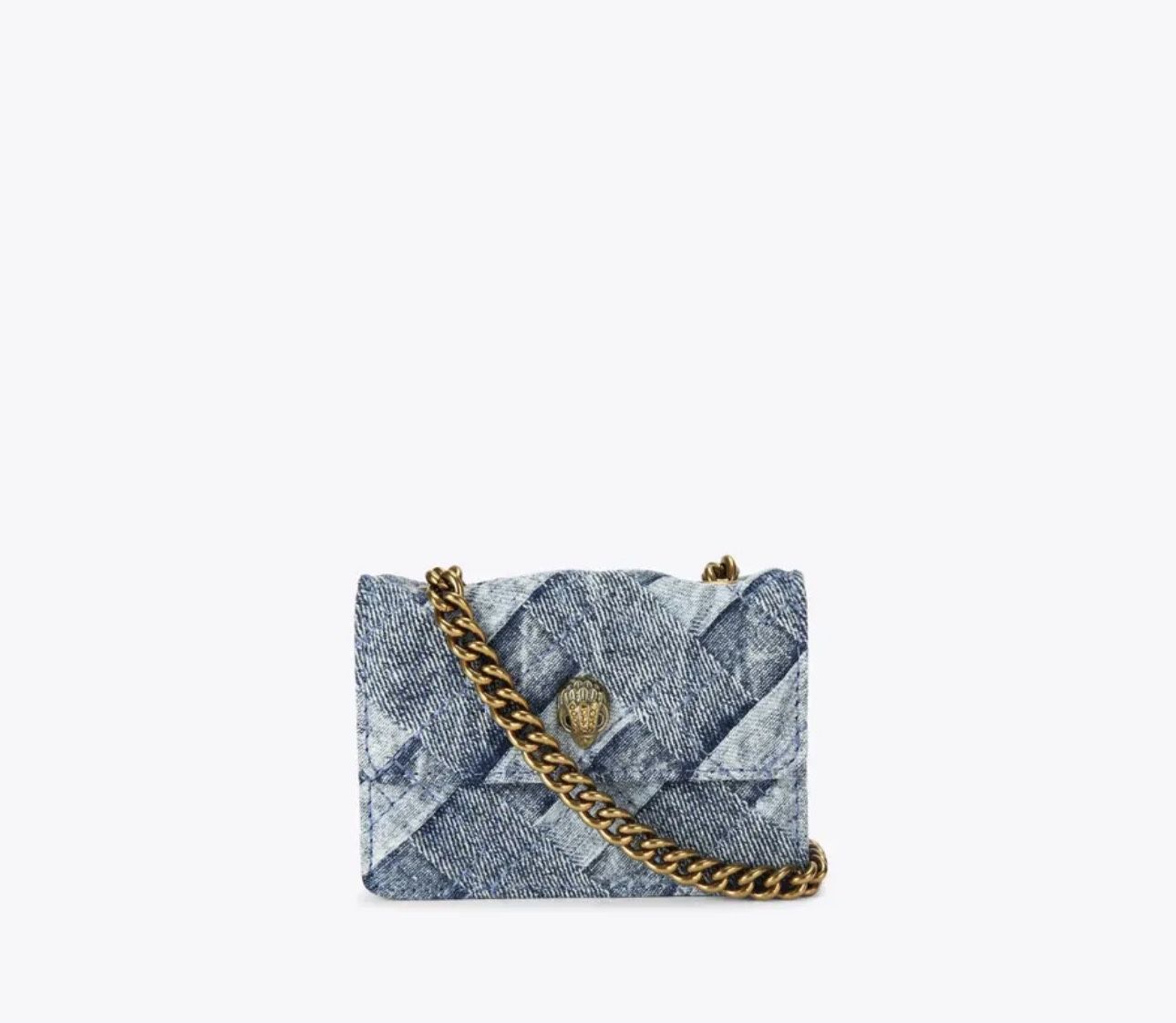 Kurt Geiger Kensington Leather Crossbody Micro Bag Denim
