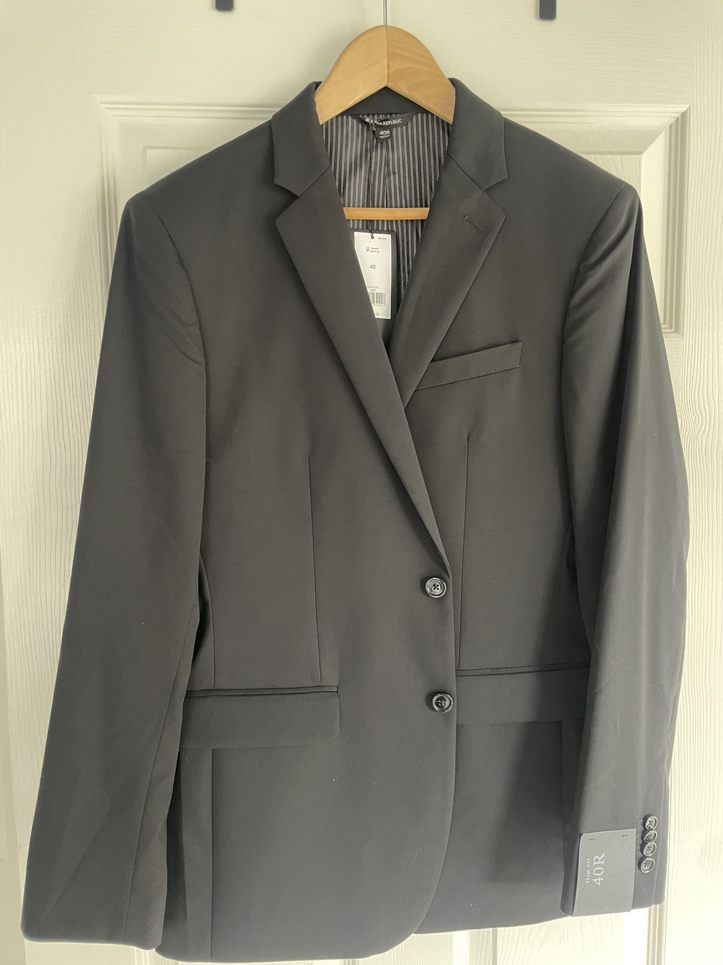 Banana Republic Blazer Suit Coat Black New With Tags 40R