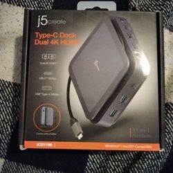 J5 Create Type C Dock Dual 4k Hdmi