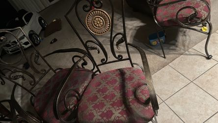 Wrought iron dining chairs
