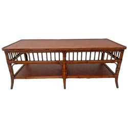 Vintage Ethan Allen Coastal Bamboo/ Rattan Coffee TableEthan Allen Rattan Coffee Table is a classic traditional style  coffee tables made in the Phili