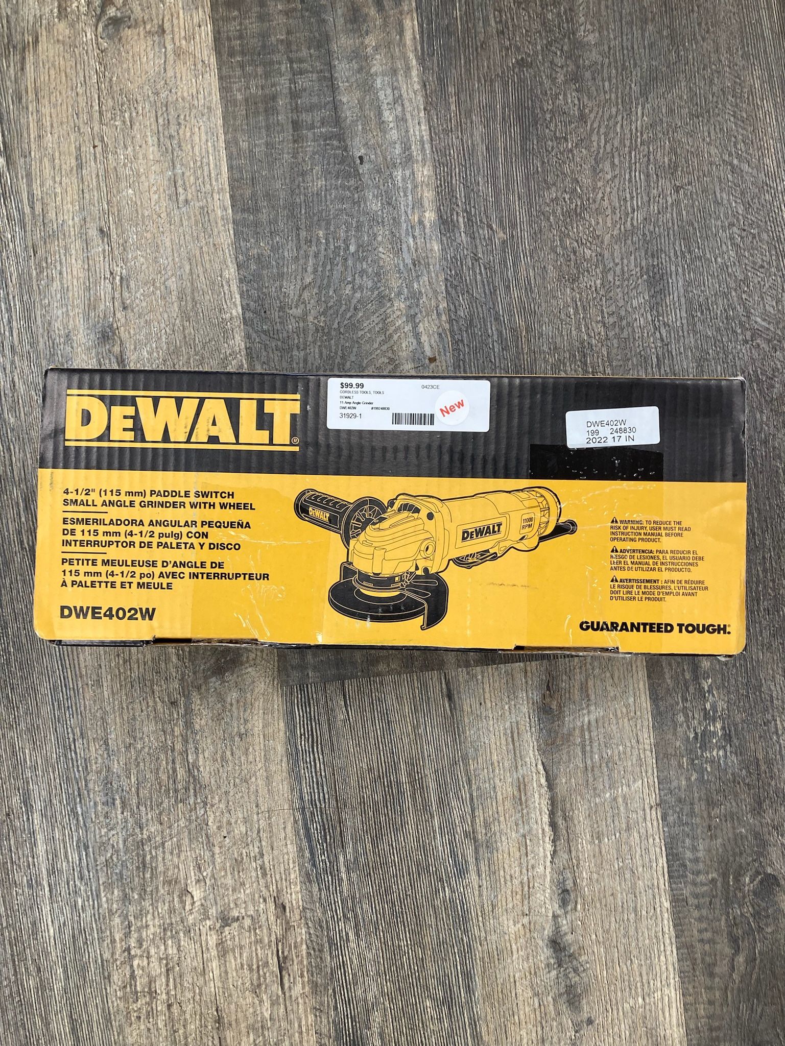 DeWALT DWE402W 120V 11Amp Corded Small 4-1/2" Angle Grinder