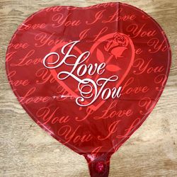 2 Pcs 18 Inch Valentine's Day, any Occasion “I Love You”Heart Foil Balloons