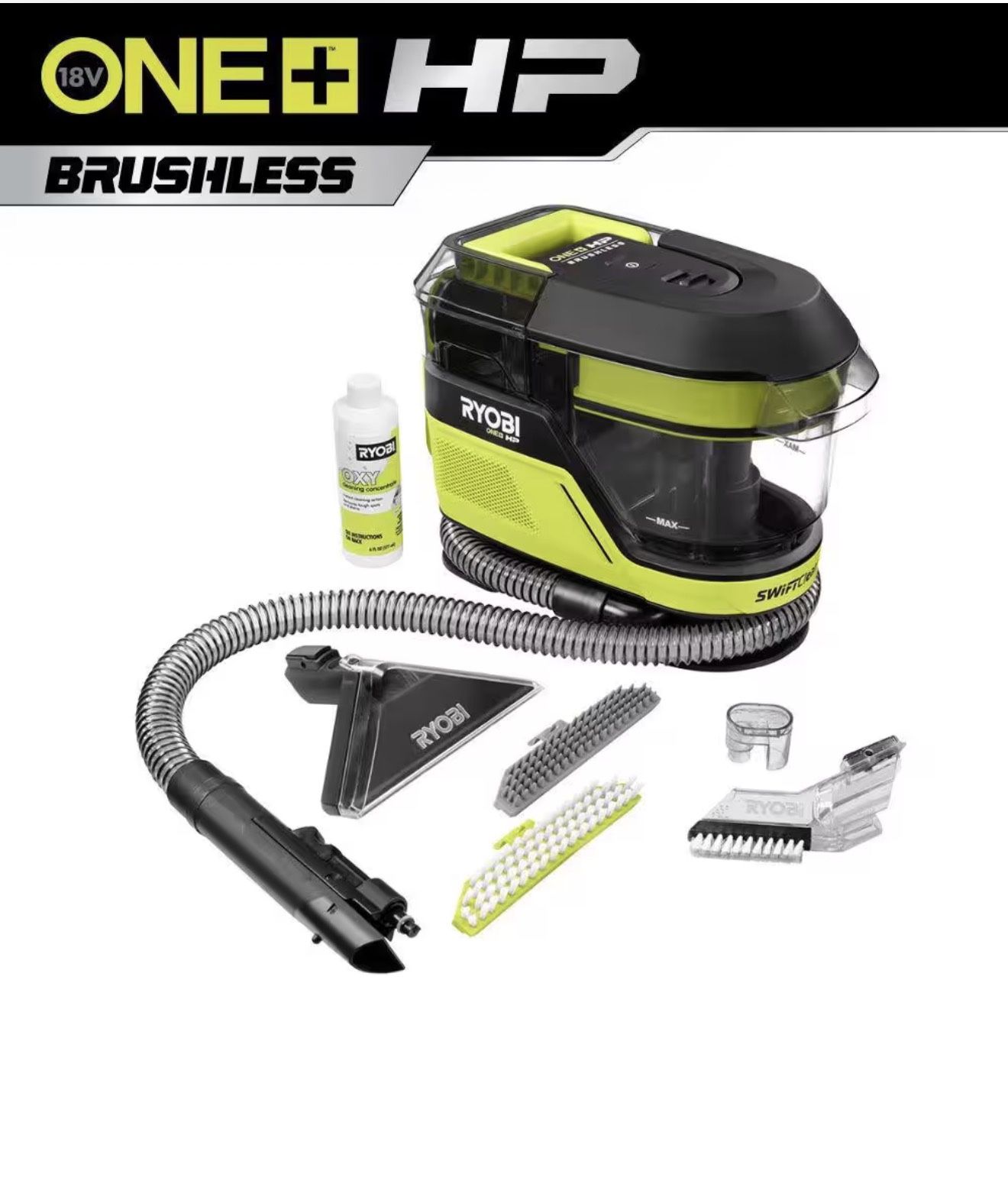 RYOBI ONE+ HP 18V Cordless SWIFTClean Mid Size Spot and Carpet Cleaner (Tool Only)