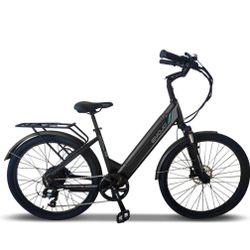 EMOJO Panther Pro 500W Electric Cruiser Bike for Adults 26 Inch Fat Tire Outdoor E Bike with 48V 10Ah Lithium Battery 20MPH 30 Miles Pedal Assist E Bi