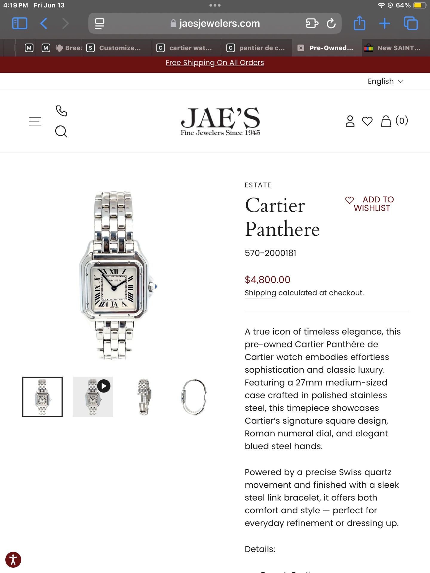 Cartier Panthere 