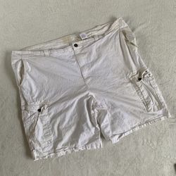 True Nation White Cargo Shorts