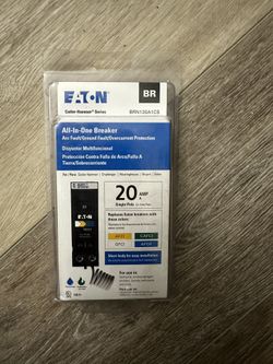 Eaton BR 20 Amp All in One AF/GF Breaker/Overcurrent Protection BRN120A1CS