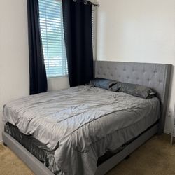 Queen Size Grey Bed frame 