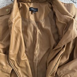 LEATHER ZIP/BUTTON JACKET