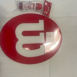 Wilson Tennis Stencil Plastic And Stencil Super Ink Red 
