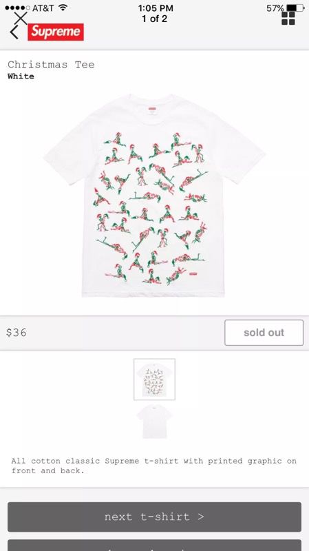 Supreme Christmas tee, brand new with StockX Authentification