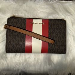 Michael Kors Adele Logo Stripe Smartphone Wallet