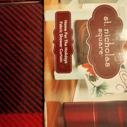 Christmas Shower Curtain New In The Box