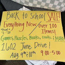 Garage Sale 8/9 And 8/10