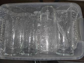Glass vase set 8 piece -NEW