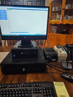 Complete Retail POS System Setup - HP Touchscreen PC & Printers