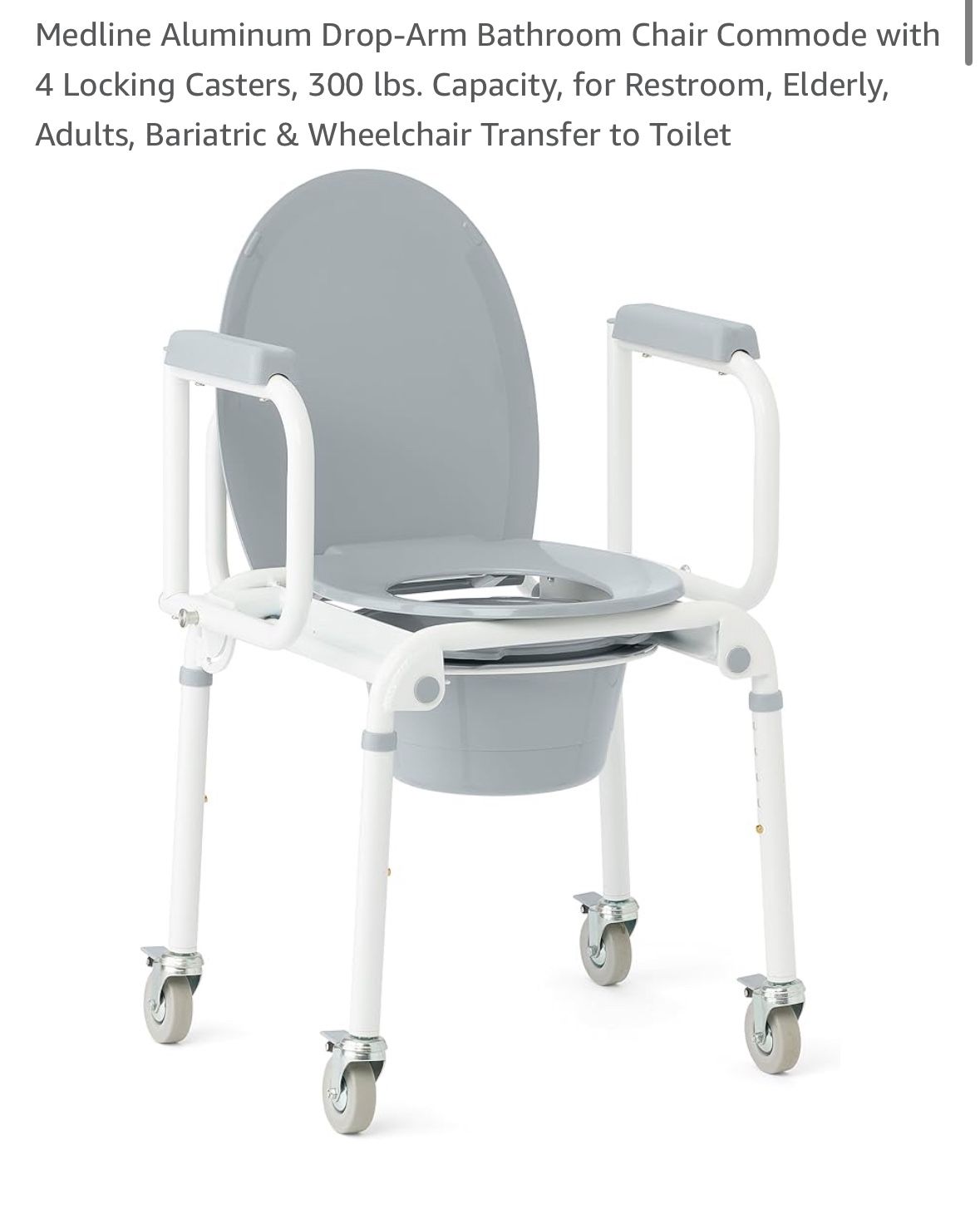 Drop Handle Bathrooms Chair Commode