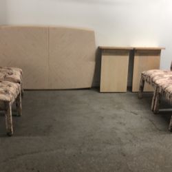 60”x40”x30”h Heavy Strong, Good Condition Dining Table With Four Comfortable. Chairs 