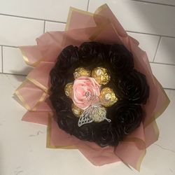 Flores Eternas Con Chocolates